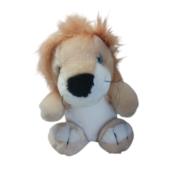 Vtg Sitting Lion Cloud 9 Plush 9" Dan Brechner & Co.‎  Stuffed Animal Hard Eyes - Picture 1 of 6